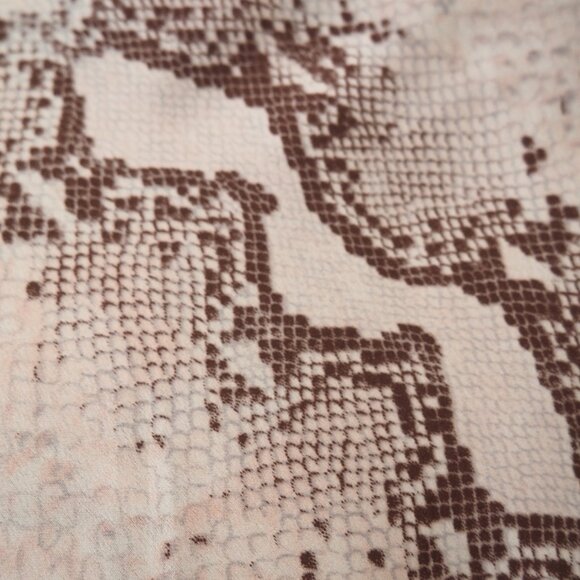 ! LBD by Design Satin Snake Reptile Print Side Slit Midi Skirt sz S - Picture 3 of 6